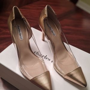Charles David rose gold pumps